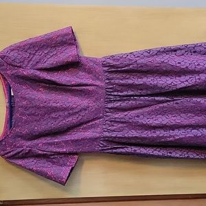 Adrianna Papell dress in purple lace with pink lining
